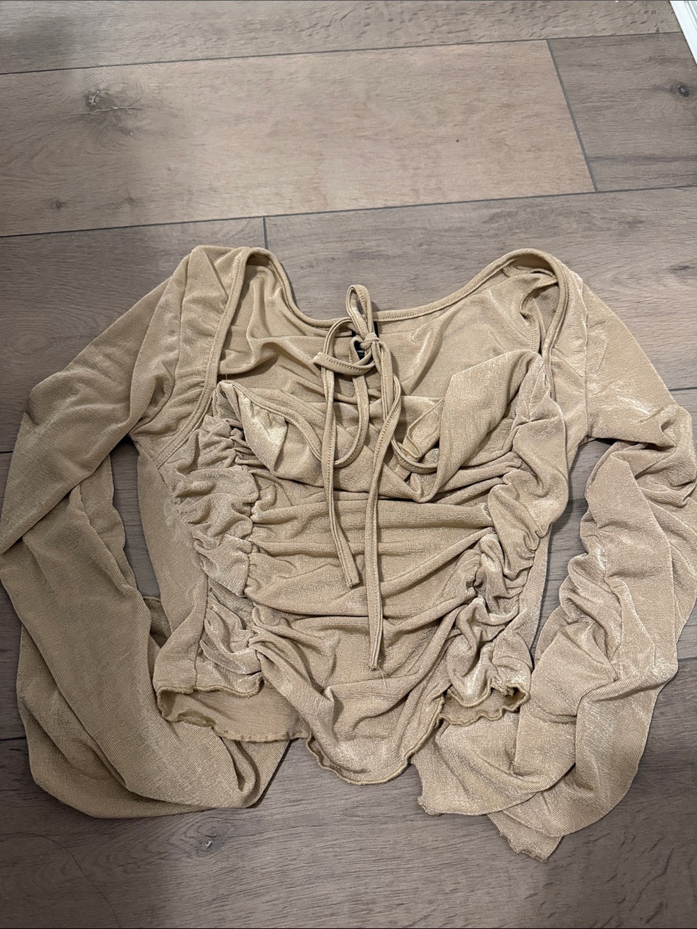 Cream Long Sleeve Top